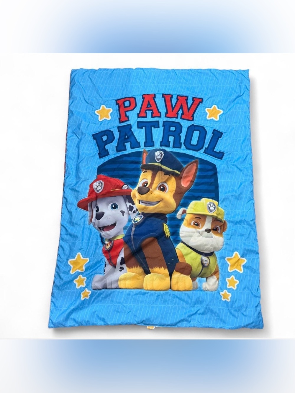 Paw Patrol Preschool Toddler Nap Mat Reversible Blanket Light Blue & Red